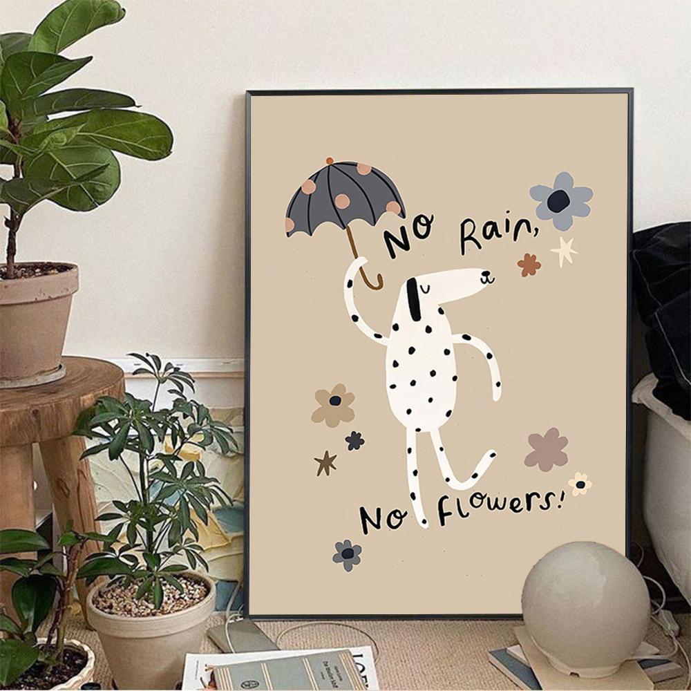 1 Stück Nordisch Cartoon Fuchs Hase Kindergarten Poster Aufkleber Kunst Wandmalereien Dekor Spielzimmer Dekor Geschenke Kawaii HD Malerei Katze