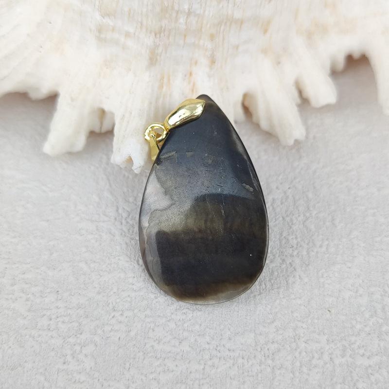 Natural Seashell Leaf Clavicle Chain with Camellia Pendant