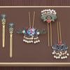 Ladies Hair Disk Ancient Style Women Hair Fork Hair Accessories Pearl Hairpins Hanfu Hair Sticks