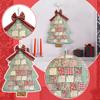 Opakovaně použitelný látkový adventní kalendář s kapsami, závěsný odpočítávací kalendář, vánoční nástěnná dekorace