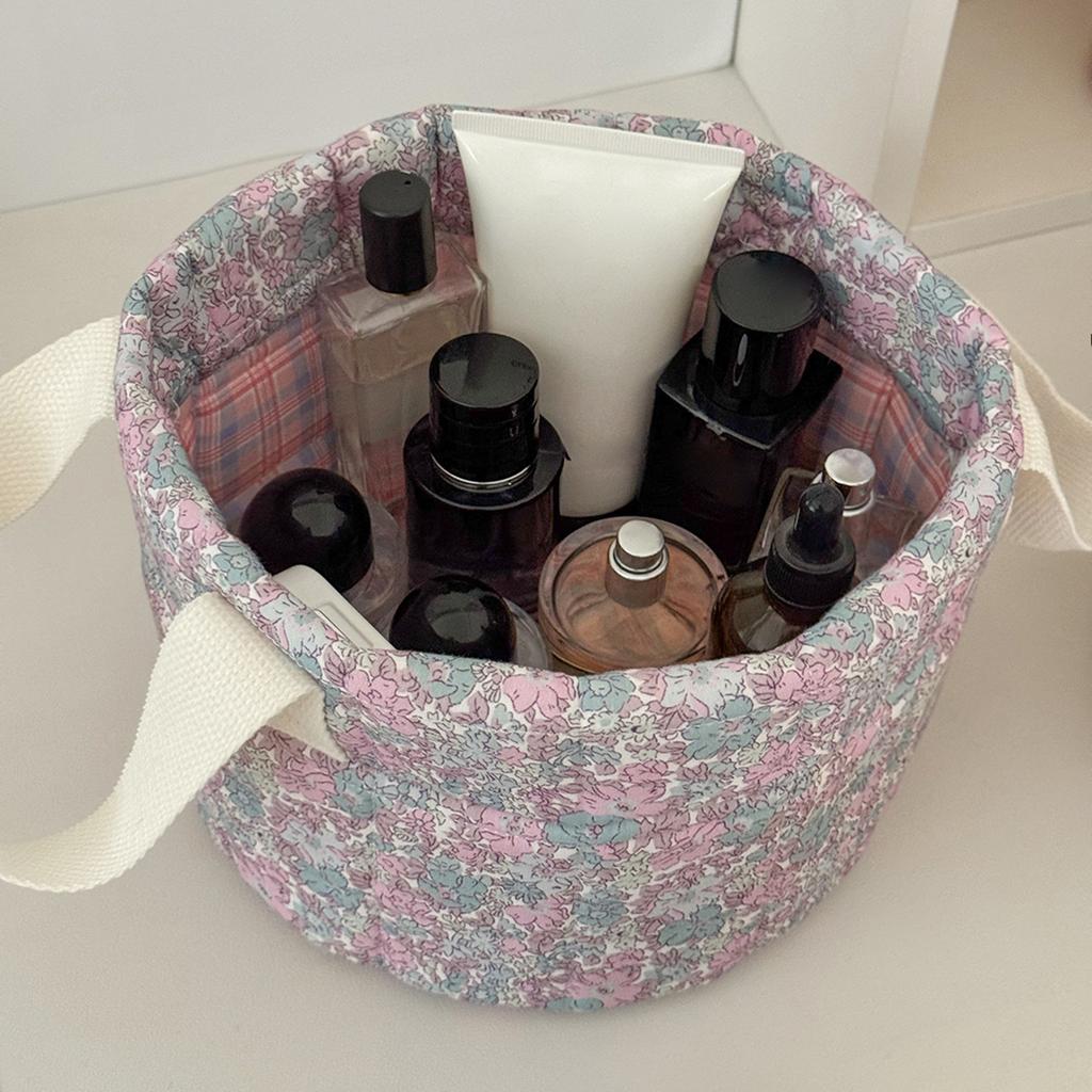 Cotton Laundry Hampers Large Capacity Women Flower Pattern Cosmetic Storage Underwear Storage Basket for Any Room Organization
