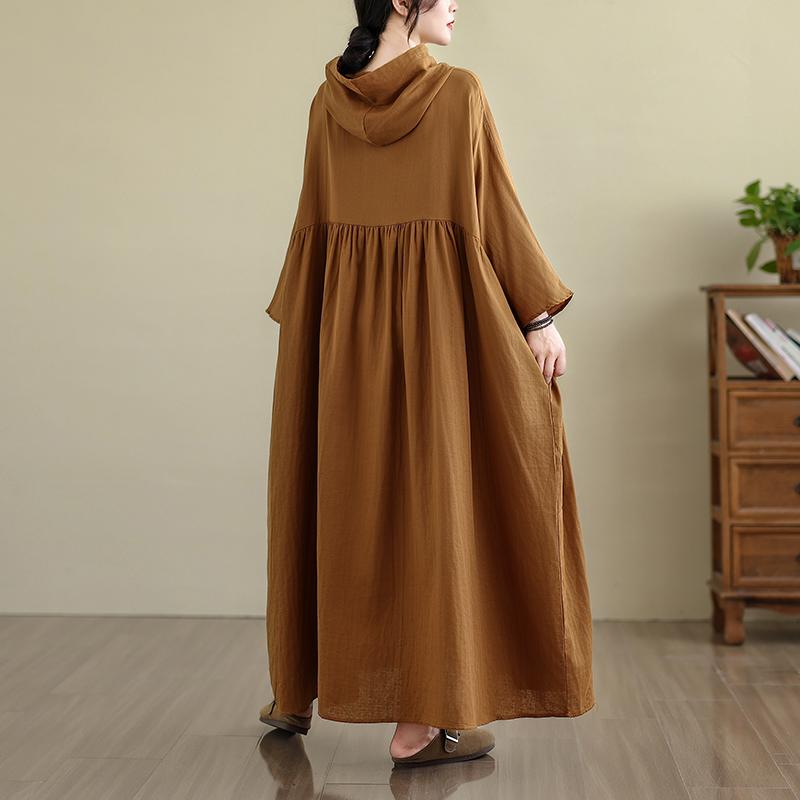 

Dimanaf 2025 Женское платье-шляпа большого размера, длинное, свободного кроя, с круглым вырезом, с принтом, повседневное, цветочное, оверсайз, с длинным рукавом 5053 One Size