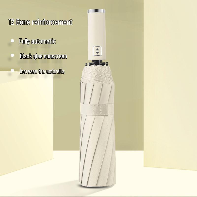 72-Rib Automatic Folding Umbrella for All Weather - Sunshade and Sunscreen for Men, Women, and Students