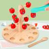 Baby Montessori Digital Apple Tree Education Wooden Toys Children Learn Digital Clip Beads Skills Training Early Education Game