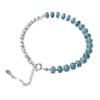 A-Grade Blue Water Jade Bracelet with 925 Silver, Chinese Style, Ice-Clear Abacus Beads, Gift-Ready
