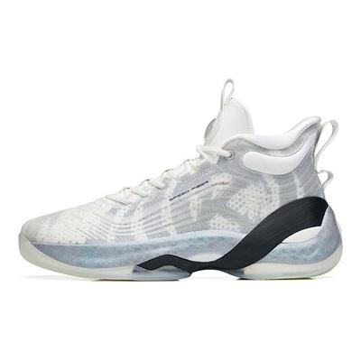 KT7 Pro Nitrogen Technology Shock Absorption Slip Resistant Durable High Top Basketball Shoes Men Basketball Shoes Gray White 112231101-8