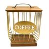 Fashionable Elegant Sturdy Coffee Storage Basket Solution Opening for Efficient Organization of Coffee Supplies