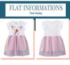 Spring Summer Cartoon Baby Girls' Short Sleeve Gauze Dresses