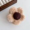 Plush Flower Hair Claw Large Shark Clip Simple Barrettes Crab Hair Clips Hairgrips Autumn Winter Hair Accessories
