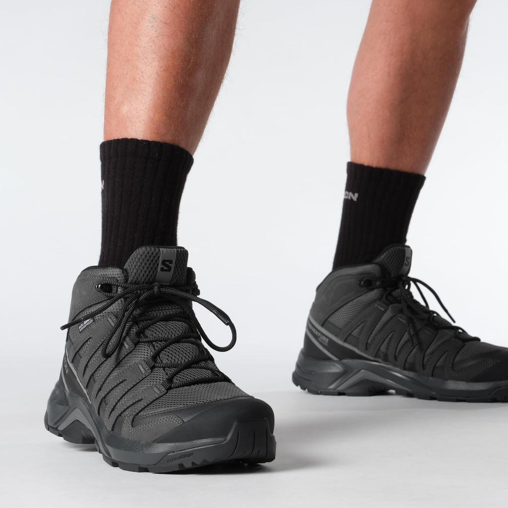 [Salomon] Men's Hiking & Trekking Shoes X-ADVENTURE RECON MID WP – L47809100, Size 27 cm, Asphalt/Phantom/Castlerock