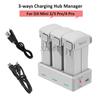 3-Way Battery Charger Manager For Mini 3/Mini 3 Pro Charging Hub Battery Charging Butler For DJI Mini 4 Pro  Accessories