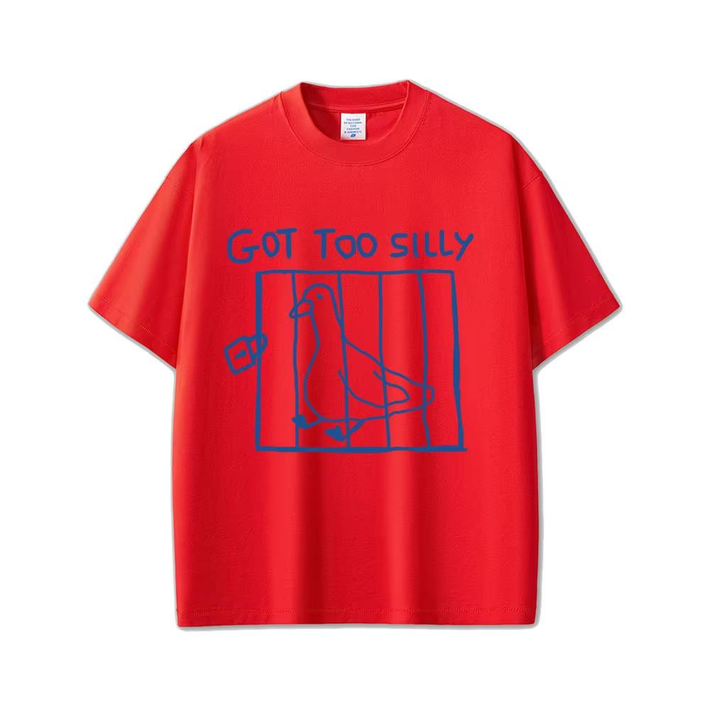 Funny Silly Goose Meme Graphic Unisex Vintage Loose Casual Short Sleeve Fashion Unisex And Unisex TShirt