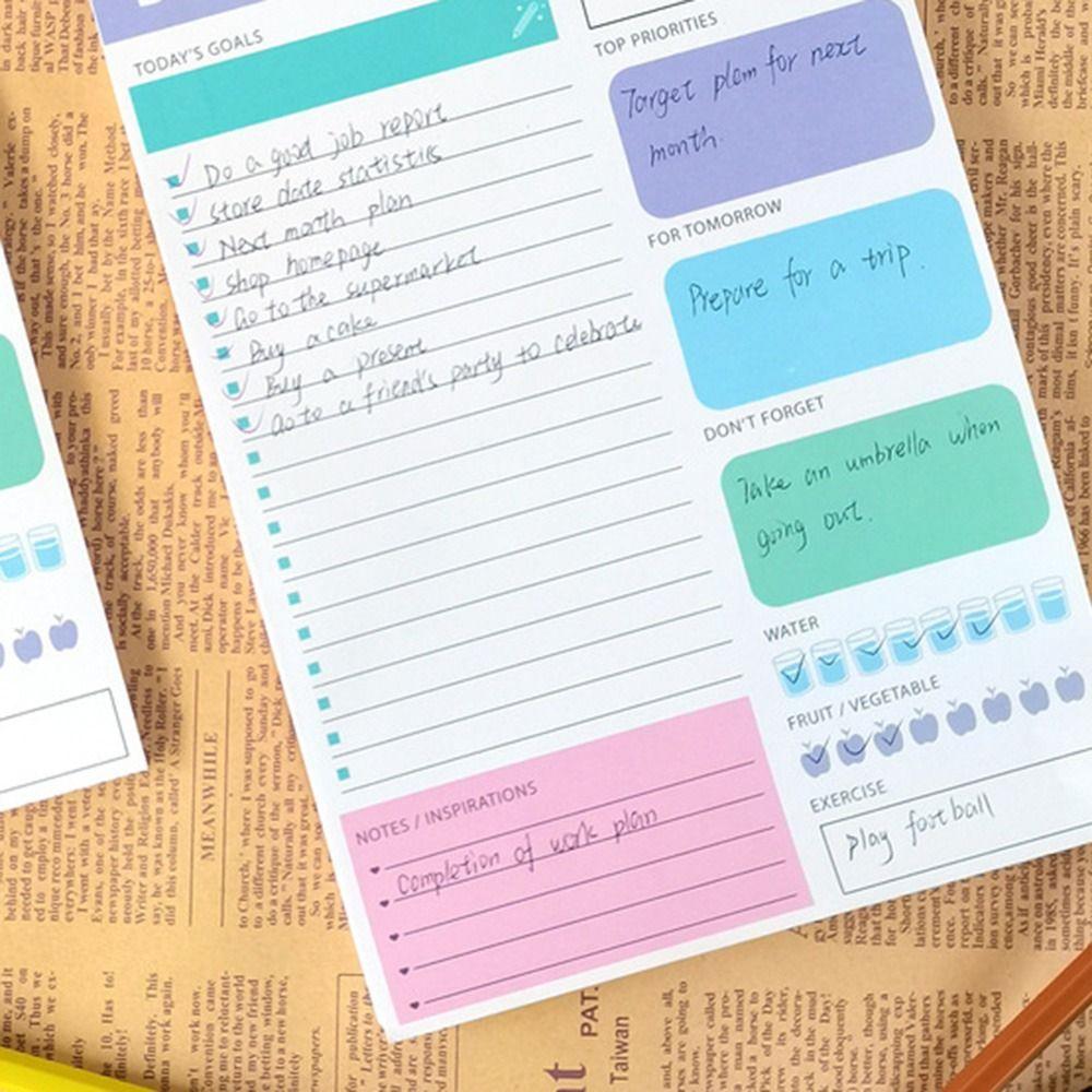 Abreißbarer To-Do-Listen-Notizblock Tragbarer A5-Terminplaner Notizbuch Zeitpläne Journal Student