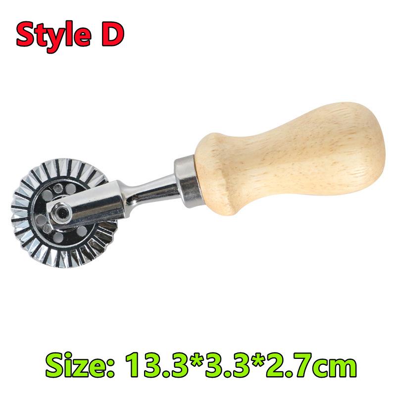 9 Styles Ravioli Cutter Pastry Press Mold with Wooden Handle Dumpling Lace Embossing Device Cookie Pasta Baking Tools Kitchen