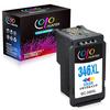 Colohunter Color Ink Cartridge for Canon Remanufactured Ink Cartridge with Indicator Compatible with PIXMA and TS3100 Printers BC-346XL (346XL) -