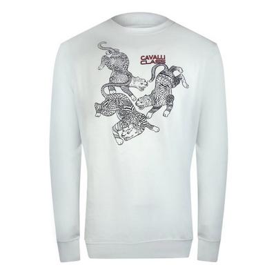 Cavalli Class Unisex Volwassen Paisley Luipaarden Sweatshirt