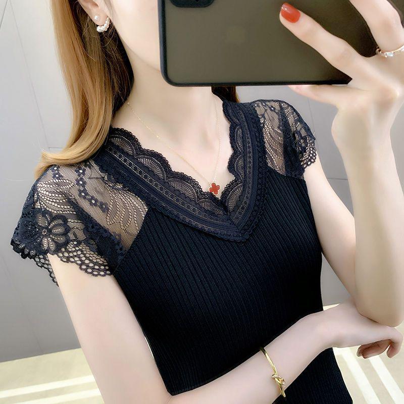 Plus Size Lace Trim V-Neck Summer Camisole - Women's Sleeveless Slim Fit Base Layer