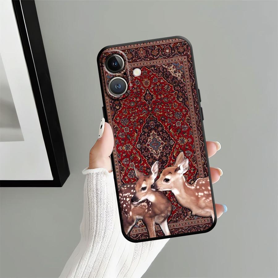 Persian Carpet Floral Pattern Funda Phone Cover Phone Case for Apple iPhone 15 Pro 7 8 13 17 Pro Max 16 12 XR XS MAX 11 Air 14