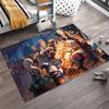 Anime Demon Girl Print Area Rug, Fantasy Game Character Non-Slip Floor Carpet for Bedroom