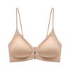 Front Buckle Push-Up Bra for Small Busts with Side Support and Anti-Sagging Features
