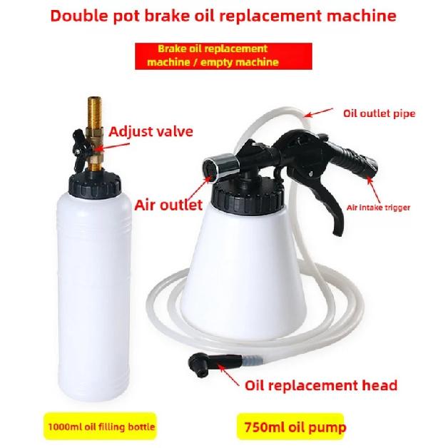 1 Set Car Brake Bleeder Hydraulic Pumping Fluid Pump Kit Oil Change Purge Tank Tubes Repair Tool Truck Motorcycle Accessories