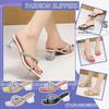 Ženy Letní móda Ležérní Tenké podpatky Pantofle Crystal Boty Sandály