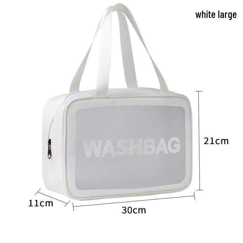 Transparent PVC Makeup Bag: Wet/Dry Separation, Large Capacity, PU Travel Cosmetic Organizer