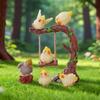 6Pcs Cute Cartoon Cockatiel Ornaments Horticultural Plant Animal Resin Handicraft Birds Models Diy Home Garden Decoration