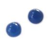 Les Trésors De Lily [M6684] - Boucles plaqué or 'Mineralia' agate bleue - 6 mm