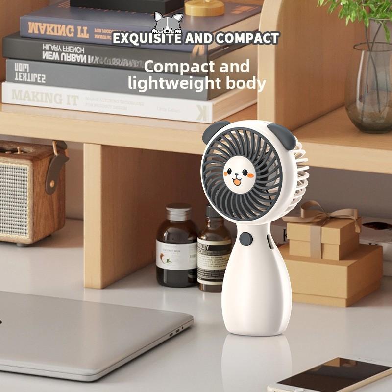 Cartoon Handheld Mini Fan With Usb Charging For Kids And Students