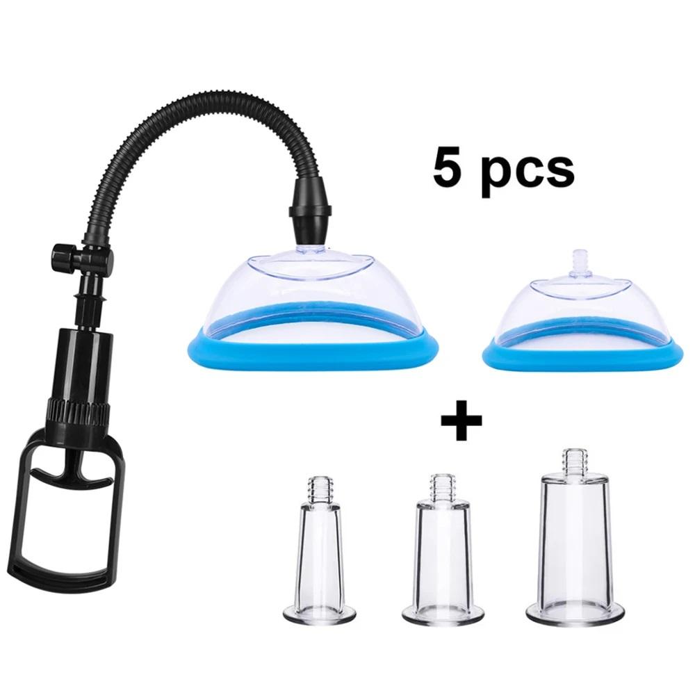 Manual Pussy Pump Female Breast Massager Vaginal Clitoral Suction Cup Enlarged Vacuum Pump Nipple Stimulator Sex Toy