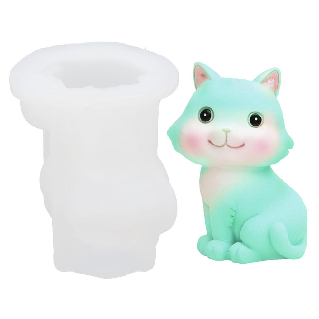 Cat Silicone Ice Mould Cute Cat Multifunctional Silicone Ice Maker Cube for Candle Soap Medium