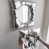 New INS Style Pillow Mirror Creative Square Wall Mounted Bathroom Mirror Makeup Mirror Wall Hanging Home Bedroom Wall Decor