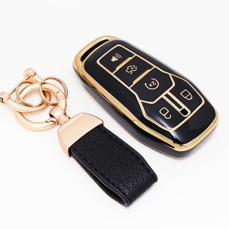 Fashion Tpu Auto Keychain Protection Car Key Case Cover Accessories For Ford Mustang Fusion Explorer Ka Focus S-Max Fiesta
