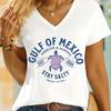 Gulf of Mexico Vneck Tee Turtle Gulf Coast Stay Salty Graphic T Shirts Women Unisex Mexico Beach Shirt Mexico Summer Casual Tops