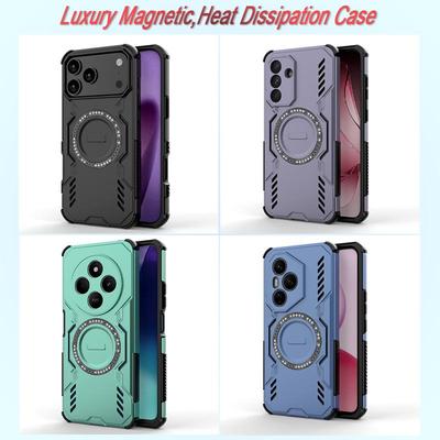 Coque de Téléphone Bumper Magnétique Armure Protectrice Robuste Pour iPhone 17 16 15 Pro Max Samsung Poco F7 Oppo 14 Honor 400 Moto Housse Souple Antichoc