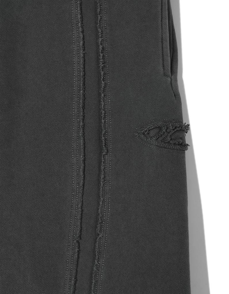 LORES Curved Line Dyed Sweatpants - Charcoal