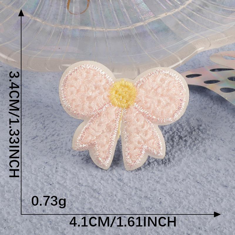 Original Embroidery Label Accessories Self-Adhesive Patch Sticker Mesh Bow Clothing Accessories Patch Embroidery Sticker Cloth Sticker