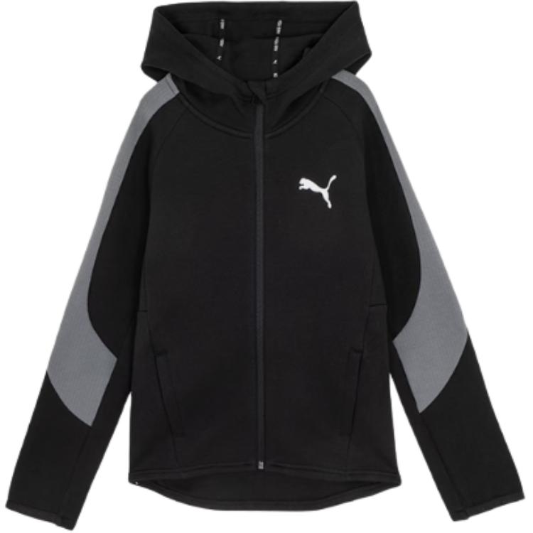 Puma Куртка Серия Спортивный Образ Жизни Повседневная С капюшоном Модная Ветровка Детские куртки Черный 670068-01 110