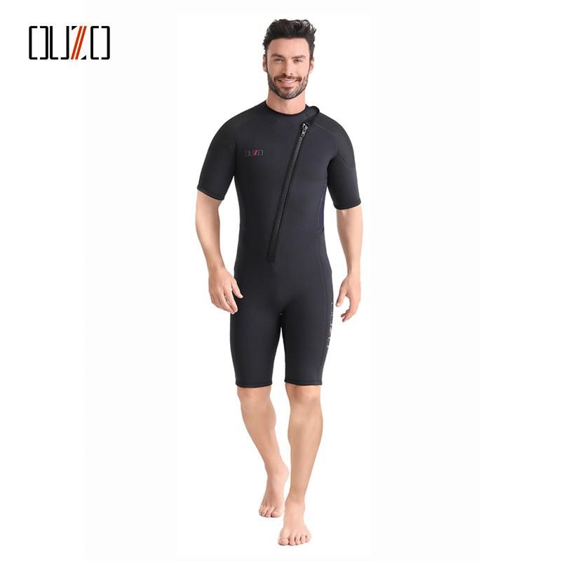 3mm Diving Suit OUZO Men's Short-sleeved Shorts Wetsuit Thickened Cold-proof Warmth Surfing One-piece Wet