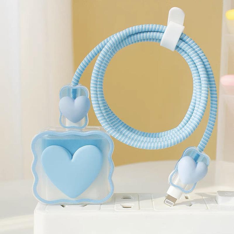 The data cable protective cover is suitable for Apple's original data cable protective rope, charger love protective case set.