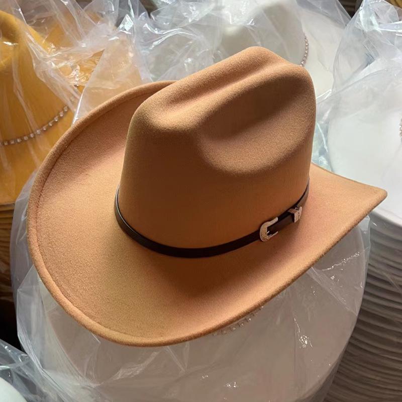 New Cowboy Top Hat Fashion European  American Punk Style Big Brim Fedoras Retro Outdoors Men Women Cool Panama Jazz Riding Hat