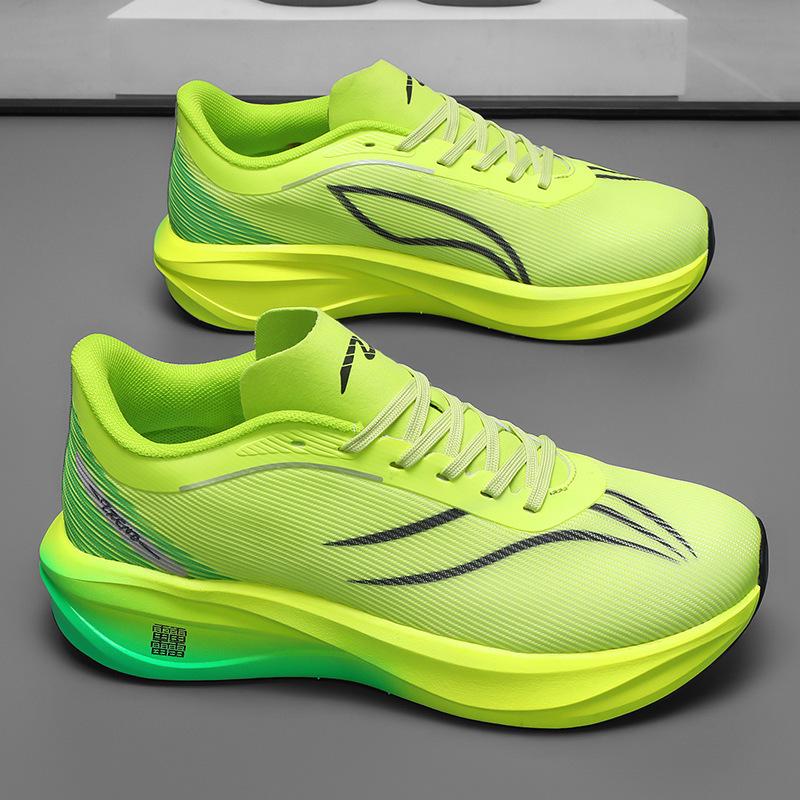 Older children Middle school students Running shoes Men's breathable and lightweight sports and leisure trendy shoes Popcorn cushioning racing shoes W