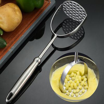 Kartoffelstampfer aus Edelstahl 304, langer Griff, Lebensmittelqualität, multifunktionale manuelle Karotte, Gemüse, Lebensmittel, Kartoffelstampfer, Küchenhelfer