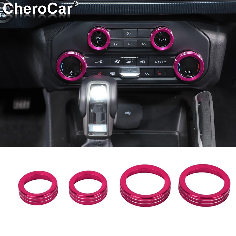 AC Air Condition Switch Audio Volume Button Cover Trim Ring For Ford Bronco 21+