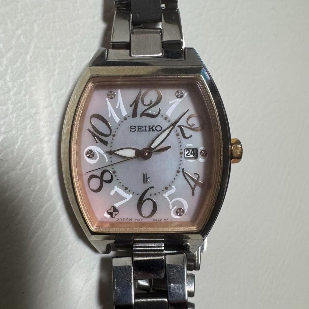 [USED] SEIKO Lucia Shell Dial V137-0CD0 Solar Women's Watch