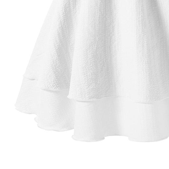 Rochie de vară în linie A cu bretele spaghete, Rochie midi festivă fără mâneci pentru fete, Rochie de petrecere de prințesă pentru 8-14 ani