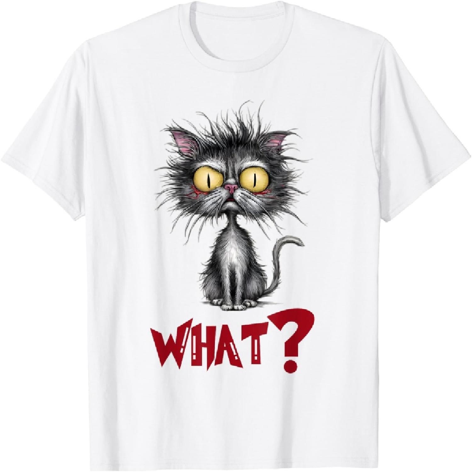 Cat What_ Funny Cat Meme For Men Women T-Shirt S