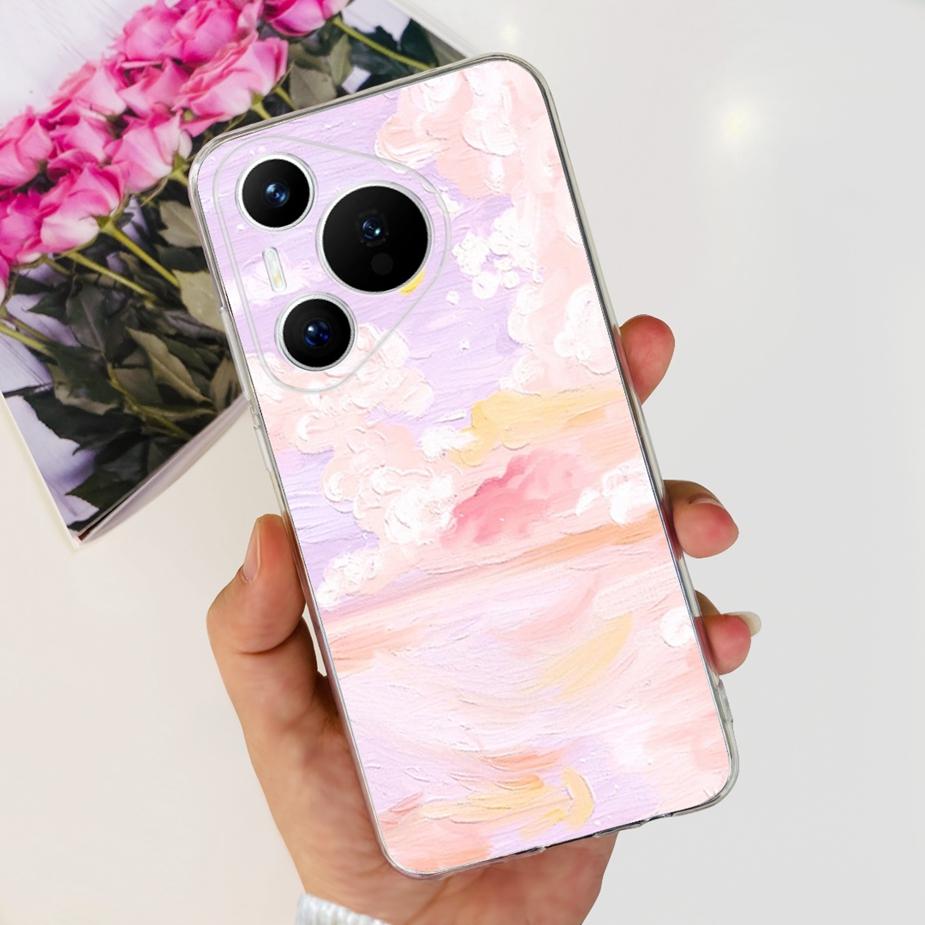 Für Huawei Pura 70 Hülle Niedliche Cartoon Bemalte Abdeckung Klare Silikon Handyhülle Für Huawei Pura 70 Pro Plus Pura70 Pro + Weiche Hülle