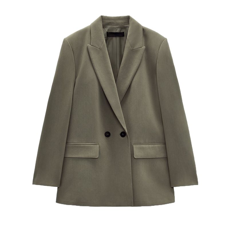 Za Fall and Winter New Arrival Fancy Fried Street Easiest for Match Slim Looking Casual Loose Double Breasted Suit Outwear 2753432